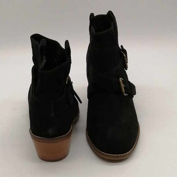 Cole Haan Womens Jensynn Block Heel Ankle Bootie Pull On Style Black Sz 5 NEW - Picture 3 of 10